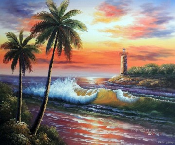 ビーチのシーン Oil Paintings